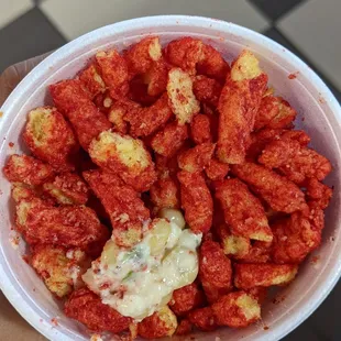 Street corn with spicy cheetos
