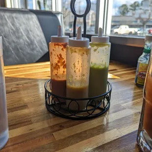 They give you sauces when you order