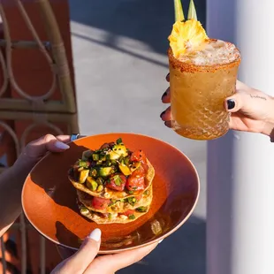 Tuna Tostaditas and Piña Negra