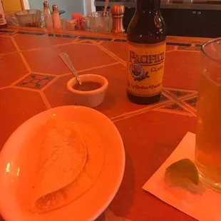 What they give out when you get there. Bean and cheese taco