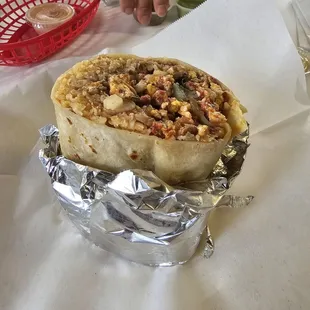 . Breakfast burritos and Super burrito....delicious!