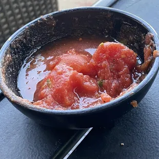 a bowl of tomato sauce