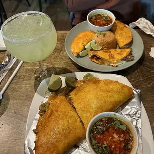 Birria Quesa Tacos Margarita  Birria quesadilla