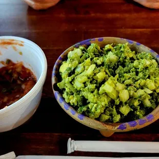 Guacamole and salsa