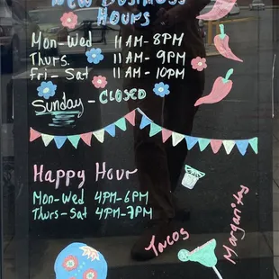 a menu for a new business