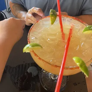 drink really big no any alcohol in it was told there is 13 shot in it but found out is all pre mixed This is bullshit Highly not recommend