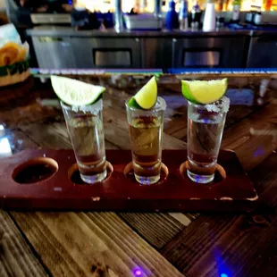 Herradura, Hornitos and Don Julio tequila flight