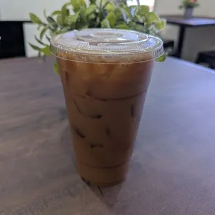 Horchata and strawberry latte