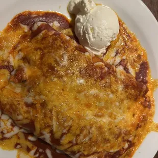 2 cheese enchiladas