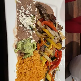 Lunch steak fajitas special
