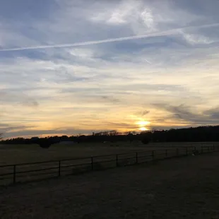 Sunset as the ride ended.
