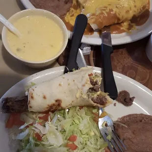 San Antonio plate and enchilada plate.