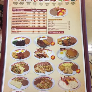 menu, crepes