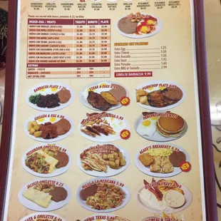 crepes, menu