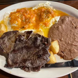 Steak and egg breakfast