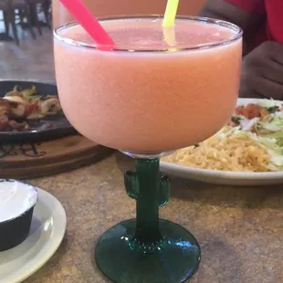 Mango and strawberry margarita