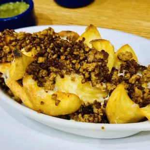 Happy Hour Chori-papas ($9.95).  This was very dry!