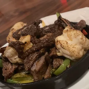 Fajitas (steak and shrimp)