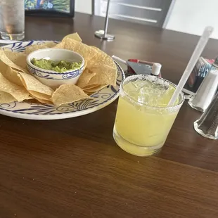 Guacamole and house margaritas