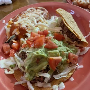 Taco, chalupa and chili relleno