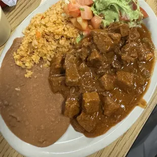 Carne Guisada plate