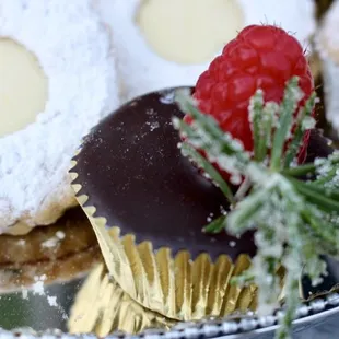 a variety of pastries on a plate
