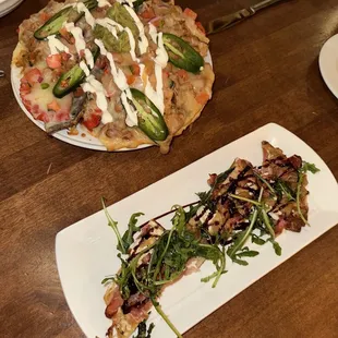 Nachos and proscuitto flatbread