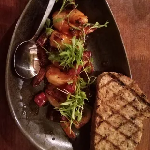 Sweet chilli garlic shrimps ($15)
