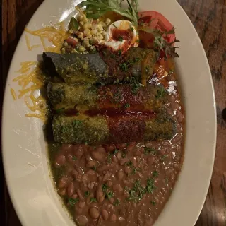 Santa Fe Blue Corn Chicken Enchiladas