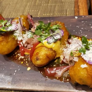 Crab chilli rellenos