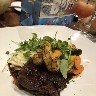 Steak and shrimp dish