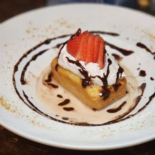 Tres leches cake, very good considering I don't like tres leches