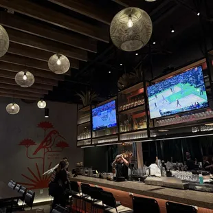 interior, sushi and sashimi