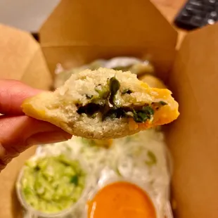 Inside of the empanada