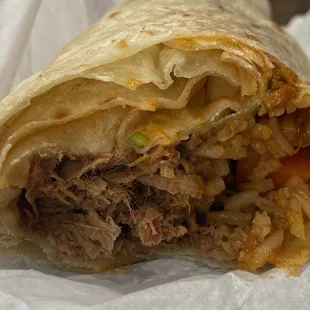 Birria burrito, well seasoned, balanced.