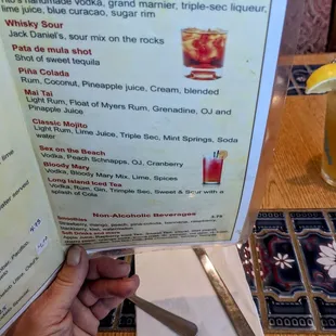 If you zoom in you can see some of the filth on the menu. Bring hand sanitizer.