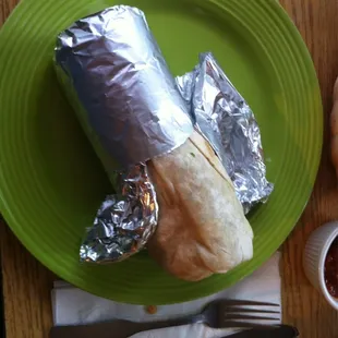 Burrito. It&apos;s like a baby&apos;s arm holding an apple.