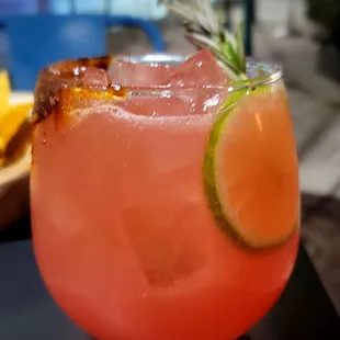 Secret Bartenders drink--delicious!!! It had mescal and ???