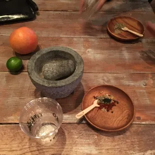 Grinding spices for the rim