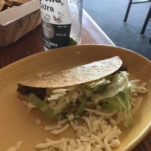 Agovera&apos;s crispy beef taco - a reliably Tex-Mex kind of taco.