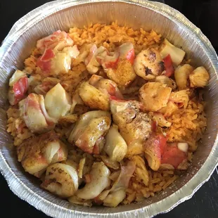 The Cancun Special! I opted for extra crab instead of scallops. Very good and lots of food for the price.