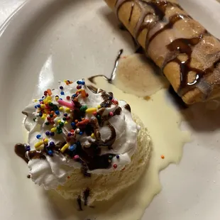 a dessert on a plate