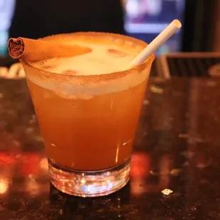 Spiced Apple Margarita... Holiday cocktail   You would not be disappointed if you like cognac. Thank you Nikki my favorite Bartender