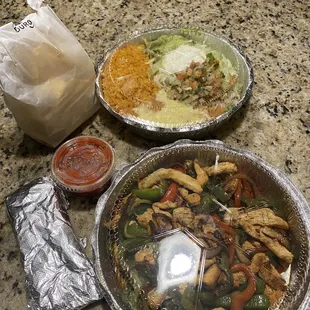 Chicken Fajitas dinner