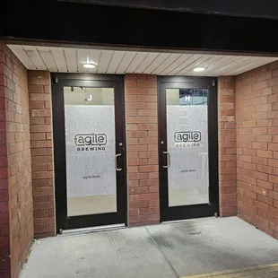 the entrance to the brewery