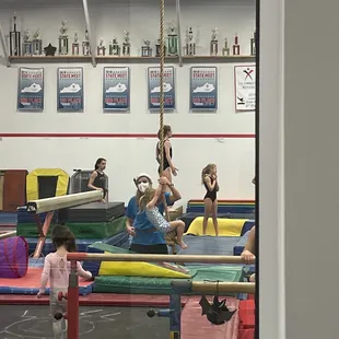 Gym from viewing room window
