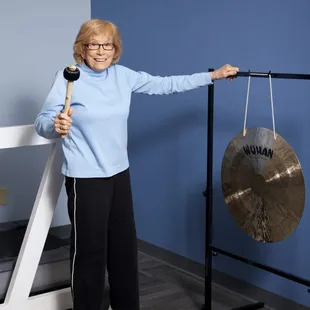You get to bang the gong when you are discharged.  Feels really good to whack that thing.