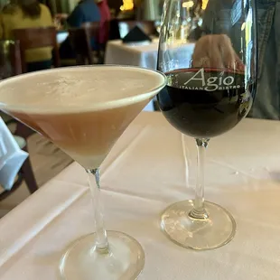 French martini and red blend