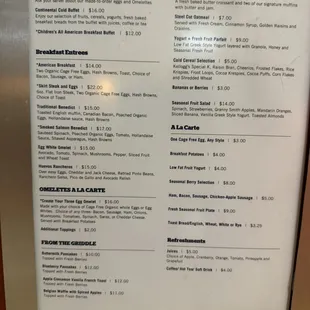 Breakfast Menu