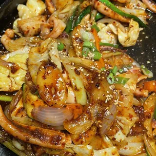 Stir-Fired Spicy Squid and Pork Belly